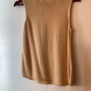 Chico's gold Sleeveless Ribbed Tank Top